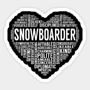 Snowboarder Heart Sticker